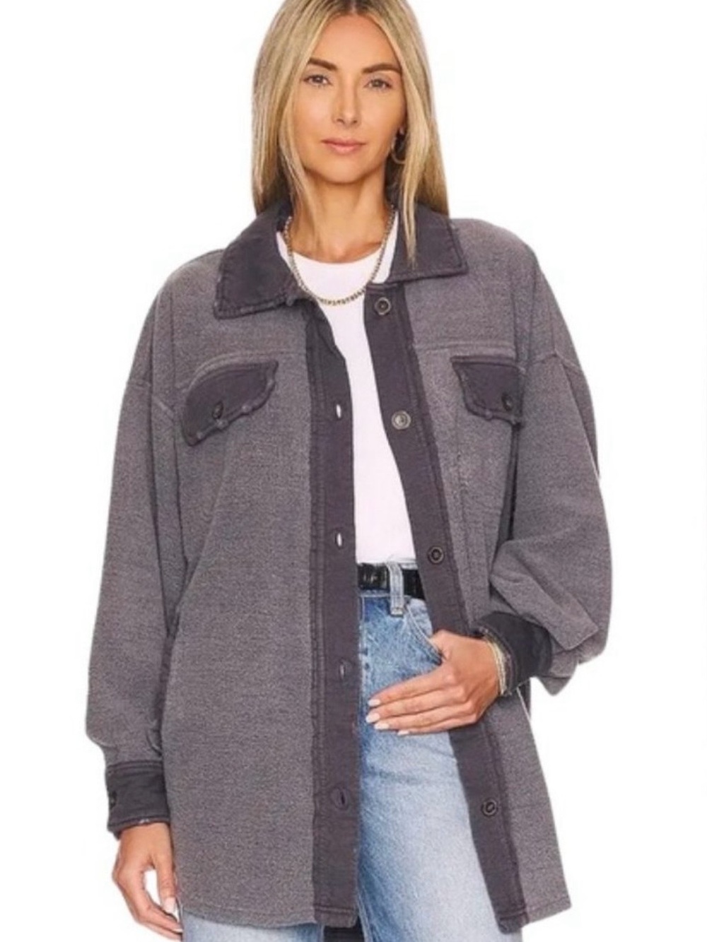 Free People Ruby Jacket - Charcoal